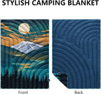 Camping Blanket,Lightweight Puffy Printed Camping Blanket Packable Outdoor Blanket for Camping,Traveling, Stadium, Hiking, Picnics