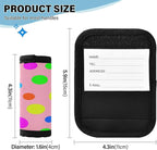 4 Pack Polka Dots Luggage Handle Wrap, Detachable Luggage Tag, Neoprene Suitcase Wrap with Comfort Grip & Bright Identifier for Suitcase, Travel Bag, Sports Bag