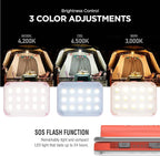 CLAYMORE Ultra Mini (Black) - Outdoor Rechargeable LED Light for Camping, Tent, Backpacking, Emergency and Industrial Use. Waterproof, Portable Lantern with USB-C, Up to 24 Hours Battery Life.