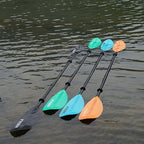 Kayak Paddle 4 Pieces Aluminum Shaft and PP Blade Floating 86.6in/220cm, 90.5inch/230cm Lightweight Oars