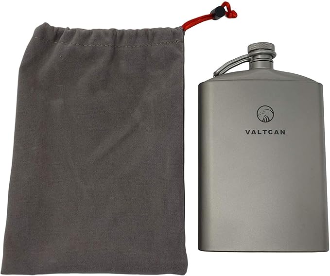 Valtcan Titanium Hip Flask Canteen Military Design 260ml 8.8 oz Capacity
