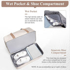 Travel Duffel Bag for Women, Carry-on Overnight Weekender Bags with Wet Pocket & Toiletry Bag, For Spirit Airlines 18x14x8 Personal Item Bag,Small,3 Pcs Set