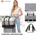 LOVEVOOK Weekender Bag, Large Travel Duffel Bag for Women with 2 Packing Cubes, Carry on Overnight Bag with Shoe Compartment, Mom Hospital Bags for Labor and Delivery