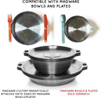 FULL WINDSOR - MAGWARE Magnetic Camping Cutlery Set - Travel Utensils for Camping, Cooking, and Outdoor Dining - Knife, Fork & Spoon - Portable Silverware with Pouch - Multicolor (15 PCS)