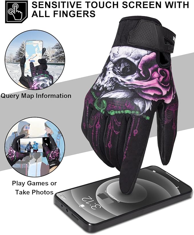 RIGWARL Gloves for Cool&Cold Weather Waterproof, Winter Gloves for Men Women Touch Screen