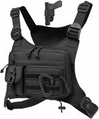 Outdoor Chest Bag For Men and Women, Tactical Vest For Running, Cycling, EDC Chest Pack Rig For Sports and Workouts