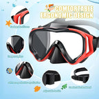Snorkeling Set for Kids, Full Dry Snorkeling Mask Set for Adults, Anti-Fog Protection, Unisex,HD Panoramic View, Snorkeling Gear for Kids 4-14 Age