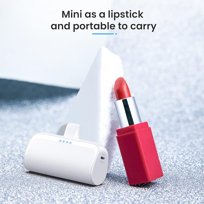 Mini Portable Charger Power Bank for iPhone,5200mAh Portable Phone Charger, Ultra-Compact PD Fast Charging Battery Pack Compatible with iPhone 14/14 Plus/Pro Max/13/12/12 Mini/11/XS/XR/X/8/7/6/6s