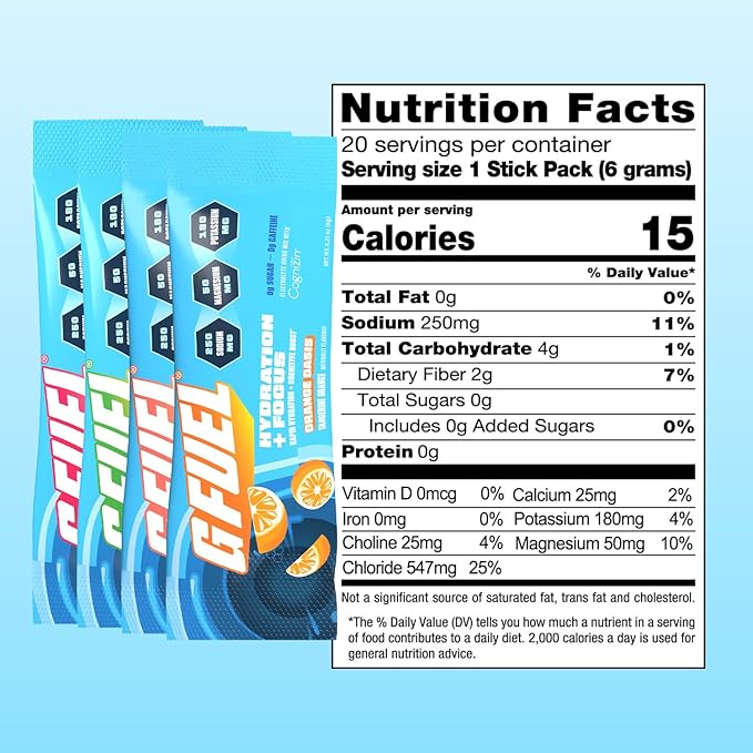 G Fuel Electrolytes Powder for Instant Hydration and Focus | Sugar Free Electrolytes Variety Pack of Lemon, Orange, Peach, Strawberry, Nootropic Drink Mixes to Sharpen Mental Focus, 12 Servings