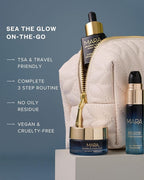 MARA Sea the Glow Discovery Set – Travel Size Skincare Set with Cleanser, Face Oil & Firming Moisturizer – Hydrating, Anti-Aging Routine to Cleanse, Plump & Glow (3-Piece Kit)