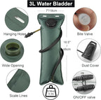 3L Water Backpack for Hiking, Water Hydration Backpack for Running, Tactical Hydro Backpack with 3L Water Bladder, Hydration Packs for Festivals Rave