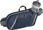 WATERFLY Fanny Pack Waist Bag: Hiking Water Bottle Holder with Strap Waist Pack for Women Men Hydration Hip Packs for Running Walking Traveling-Navy Blue
