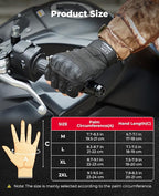 KEMIMOTO Fingerless Tactical Gloves for Men, Motorcycle Gloves for Outdoor Work Sports, Fingerless Cycling Gloves for Hunting Hiking Camping