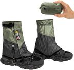 Trail Gaiters, Waterproof Low Shoe Protectors, Adjustable Boots Gators for Hiking & Running - Prevents Debris in Shoes