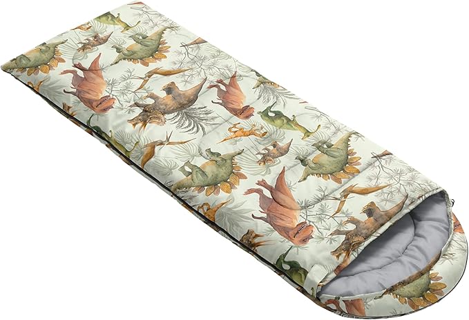 QOOMO Animals Camping Sleeping Bags,3 Season Warm & Cool Weather,Lightweight,Waterproof Sleeping Bags for Adults & Kids,Traveling,and Outdoors,Camping Gear Equipment