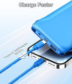 TG90° 10000mah Power Bank Portable Charger with Built-in Cables, Portable Phone Charger Battery Backup Compatible with iPhone 17 16 15 14 13 12 and Android Phones