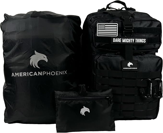 45L to 55L Expandable Professional Tactical Backpack | 1680D SUPER HEAVY DUTY BALLISTIC NYLON |10X Stronger Work & Military Bag | Built-In Rain Cover | MADE BY PROS FOR PROS (Carbon Black: Pro Series)