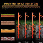 8 Pcs Ground Anchors Screw in, 12 Inch Heavy Duty Tent Stakes with Trampoline Anchor Hook Ground Stakes for Camping Tent Canopies Ports Sheds Swing Sets Securing Animals (Orange)