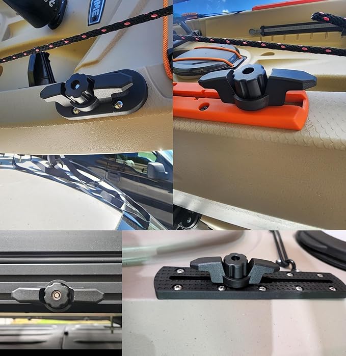 MIZUGIWA Line Cleat for Kayak Track Mount,Kayak Anchor Cleat,Track Mount Line Cleat for Rail Mount Kayak Fishing Accessories
