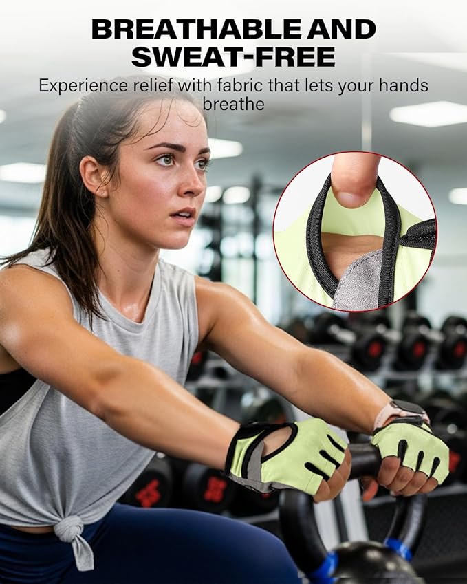 VINSGUIR Workout Gloves for Men and Women, Weight Lifting Gloves with Excellent Grip, Lightweight Gym Gloves for Weightlifting, Cycling, Exercise, Crosstraining, Pull ups, Fitness, Climbing and Rowing