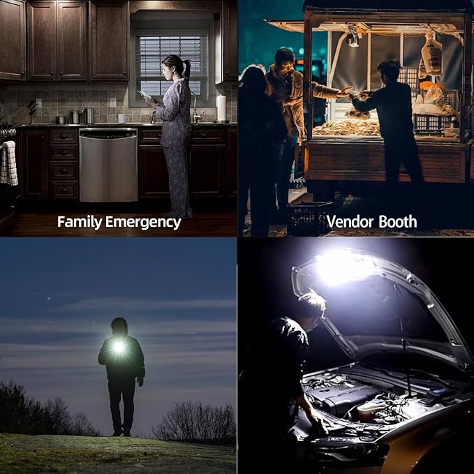 Camping Tent Light LED Rechargeable Portable Hanging Lantern with Remote,IPX5 Waterproof Outdoor Lights with Battery Power, Camp Lamp Light for Glamping Indoor Outages Car Repair