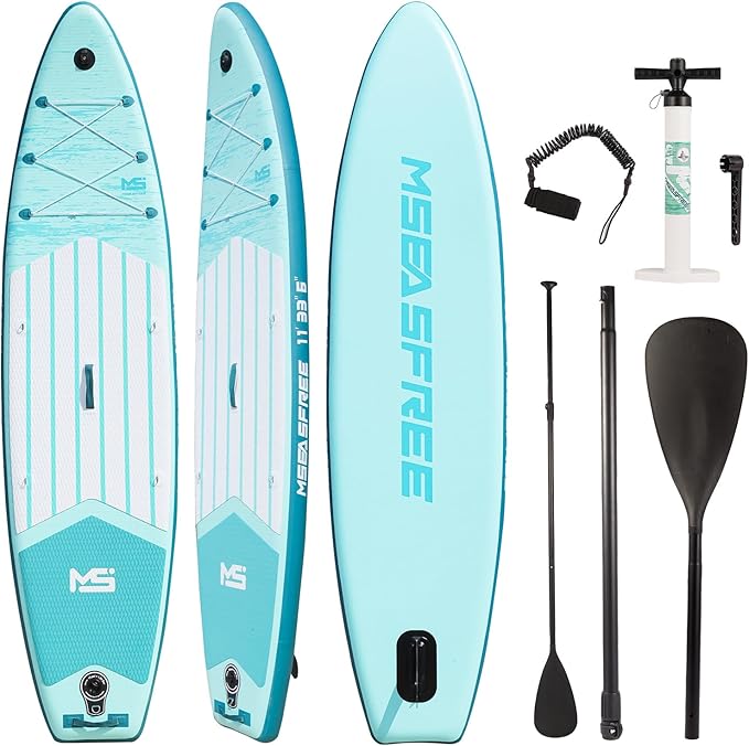 11”33“6 Premium Inflatable Stand Up Paddle Boards with Durable SUP Paddle Board Accessories Wide Stable Design Includes Backpack Required Parts Non-Slip Comfort Deck for Youth & Adults