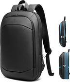 hk Slim Laptop Backpack, Lightweight Expandable High-Tech Business Work Backpack for Men Women,15.6 Inch Anti-theft Waterproof Travel Backpack Durable College Casual Daypack Computer Laptop Bag-Black