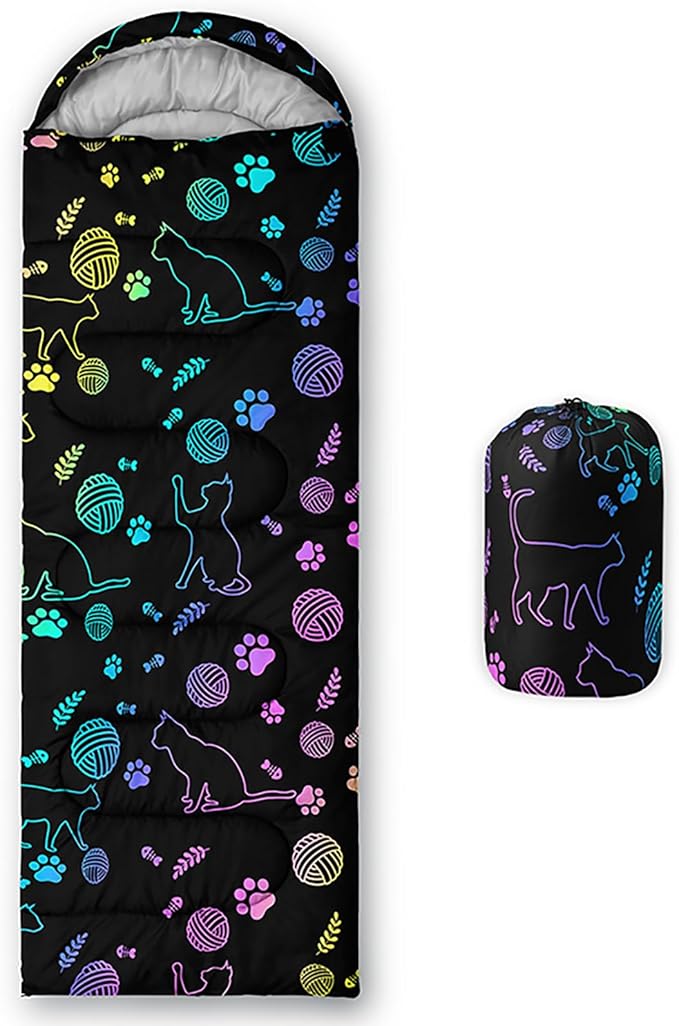 QOOMO Camping Sleeping Bags,3 Season Warm & Cool Weather,Lightweight,Waterproof Sleeping Bags for Adults & Kids,Traveling,and Outdoors,Camping Gear Equipment