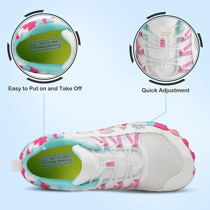 L-RUN Barefoot Water Shoes Women Mens Aqua Sock Athletic Hiking Water Sports Shoes for Swim Beach Pool Sand Diving Walking