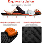 Camping Sleeping mat and Inflatable Pillow - Set, Portable, Ultra-Light, Thickened, Quick to inflate in 30s, can be Spliced. Suitable for Backpacking, Hiking, Camping and Other Scenes
