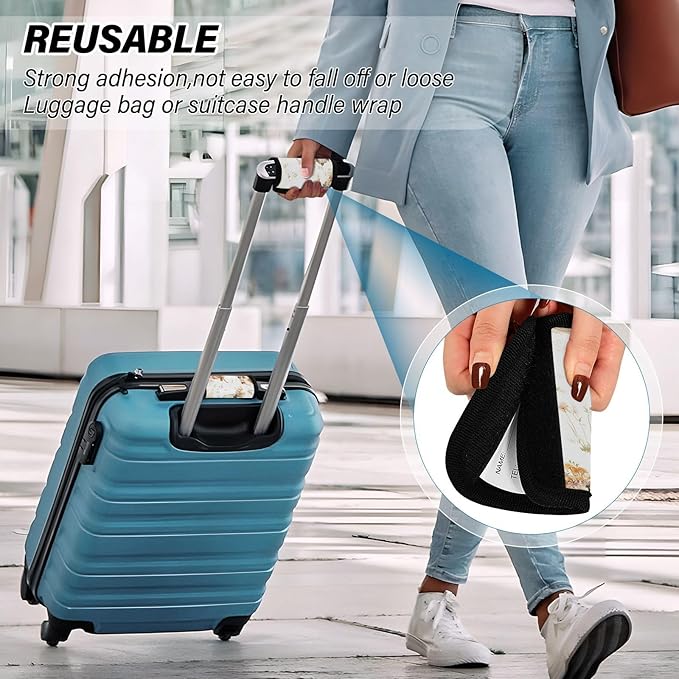 Bison Cows Flower Luggage Handle Wrap for Suitcase Luggage Tags Handle Covers Identifiers Soft Decorations Travel Accessories 2 Pack