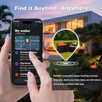 Wallet Tracker Card, Slim Rechargeable Bluetooth Item Locator, Smart Finder Compatible with Apple Find My for Wallet, Luggage, Passport, IP68 Waterproof (iOS Only) (Carbon Fiber Red)