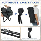 Padded Camping Stool, 18 Inch Oversized Camping Foot Rest, 500lb Camping Chairs Outdoor Footstool Portable Camping Ottoman for Camping Gardening Fishing w/Storage Net Carry Bag(2, DarkGreen)