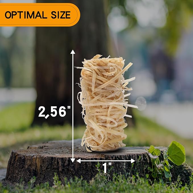 Fire Starter -120 Pcs Fire Starters for Campfires, Fireplace, Grill, Wood & Pellet Stove, Fire Pit, BBQ, Survival, ooni Pizza Ovens, Water Resistant & Odorless Safe- Camping Accessories