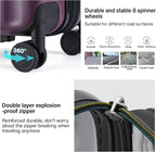 Hanke 29 Inch Expandable Checked Luggage Lightweight PC Hard Shell Luggage Suitcases with Wheels Tsa Luggage Rolling Large Suitcase Travel Luggage Bag for Study Abroad(Purple)