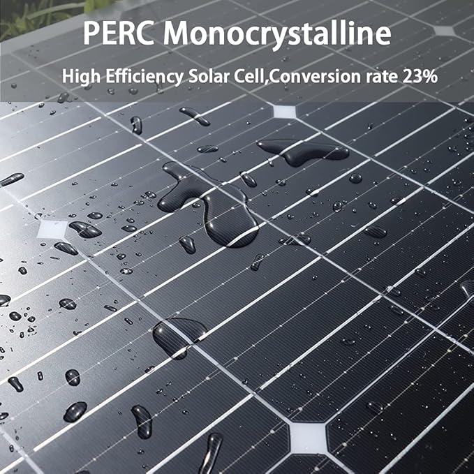 XINPUGUANG 12 Volts 50 Watts Flexible Solar Panel monocrystalline Portable Charger Power 12V Battery for RV car Boat Cabin Home (50w)