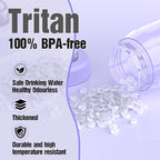 Water Bottle 32oz, clear water bottle with Spout Lid and Carry Handle, Reusable, Tritan, BPA Free, Hiking Water Bottle Suitable for Travel, Outdoors, Gym, Travel, Home, School (Light purple)