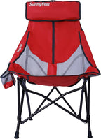UNNYFEEL High Red Camping Chair for Adults, Lightweight Camping Chair Support 300 lbs Heavy Duty, Compact Folding Chair Design, Portable & Collapsible Camping Chairs for Outdoor, Camp, Beach, Picnic