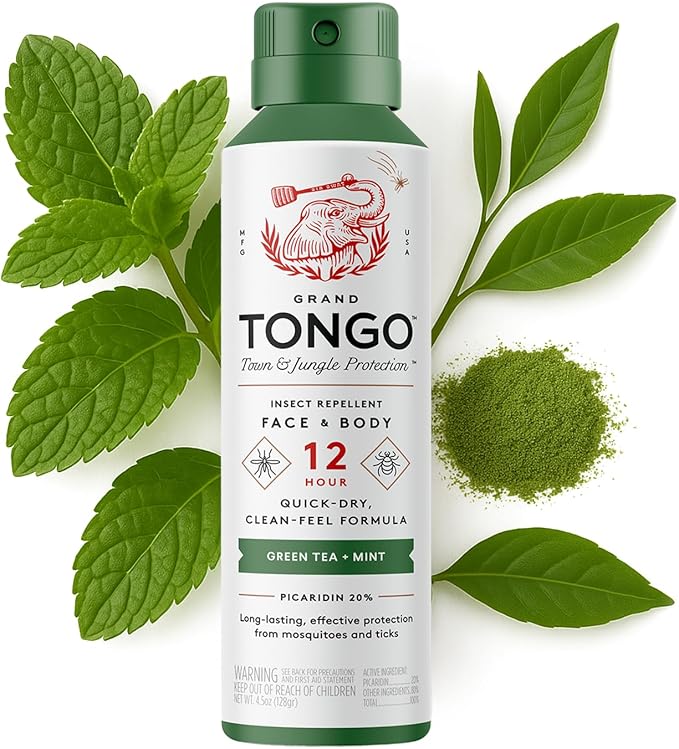 DEET-Free Green Tea + Mint Insect Repellent with Picaridin- The 12 Hour Protection, DEET Alternative