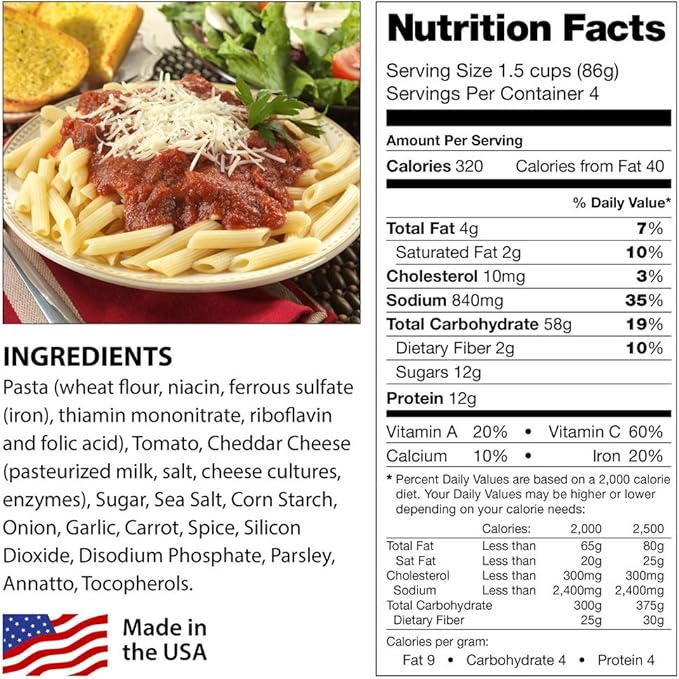 Emergency Dry Home Food Storage Supply: 2880 Large Servings - 739 lbs - Disaster Survival Preparation - 25 Year Shelf Life - Bulk Freeze Dried/Dehydrated Meals