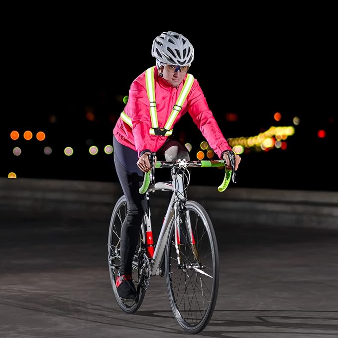 High Visibility Reflective Vest Safety Vest Running Reflective Gear Adjustable Reflective Vest for Walking,Jogging,Hiking,Night Cycling