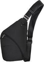 Anti Theft Crossbody Bags Sling Bag for Women Men Waterproof Wander Bag for Sports and Travel. (2.0BLACK, Large)