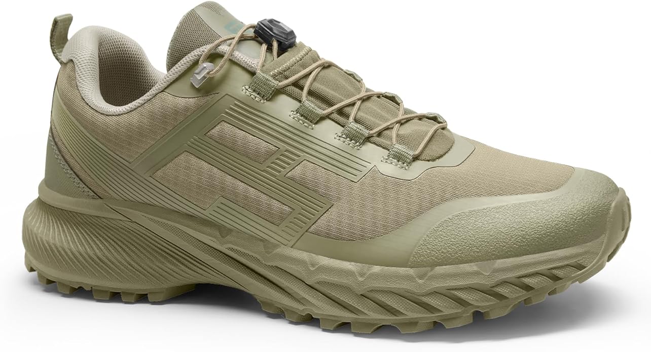 FREE SOLDIER Men's Trail Running Hiking Tactical Shoes - Breathable Lightweight Non-Slip Outdoor Sneakers for Walking Gym Backpacking Athletic Shoes