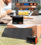 Takki Solar Generator 250W Portable Power Station with 40W Solar Panels 222Wh Pure Sine Wave Camping Lithium Battery Power Bank with AC 110V Outlet for Camping Home Use Emergency Outdoor