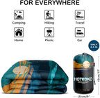 Camping Blanket,Lightweight Puffy Printed Camping Blanket Packable Outdoor Blanket for Camping,Traveling, Stadium, Hiking, Picnics