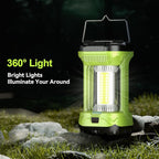 AlpsWolf Camping Lantern Rechargeable, 4000mAh LED Lantern for Power Outages Super Bright Portable Camping Light Emergency Lantern Camping Lamp Green, 1 Pack