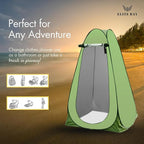 Waterproof Tent with Two Windows – 170T Polyester Lightweight Shelter for Outdoor, Hiking & Beach | Single & Double Size Options | Easy Setup | Portable Green Pop-Up Tent for 1-2 Persons