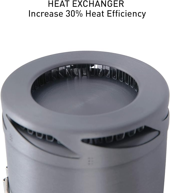 Fire-Maple Hard Anodised Aluminium Camping Pot with Folding Handle for Hiking Picnic with Heat Exchanger Cookware Camping Pans