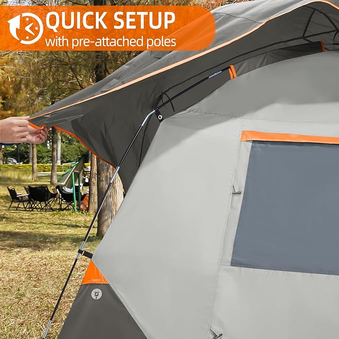 CAMEL CROWN Tents for Camping 4/6 Person Tent Waterproof Easy Setup Backpacking Tents