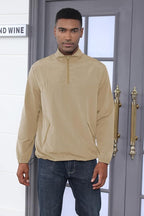 Men's Casual Quarter Zip Pullover Golf Windbreakers Athletic Lightweight Jacket Hiking Running Sweatshirt with Pockets